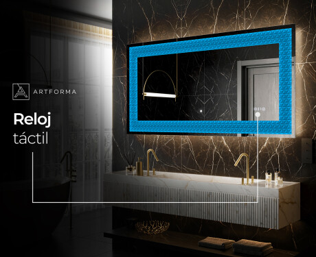 Espejo con luz decorativos pared - Symmetrical Diamonds #8