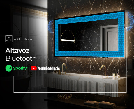 Espejo con luz decorativos pared - Symmetrical Diamonds #9