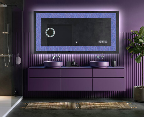 Espejo con luz decorativos pared - Colorful Ruffles #5