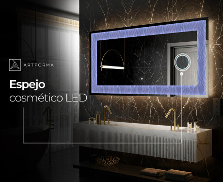 Espejo con luz decorativos pared - Colorful Ruffles #6