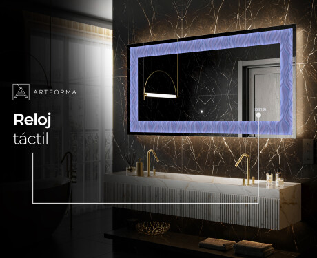Espejo con luz decorativos pared - Colorful Ruffles #8