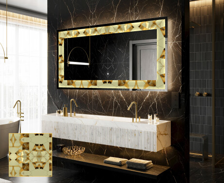 Espejo con luz decorativos pared - Glow Geometry