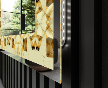 Espejo con luz decorativos pared - Glow Geometry #3