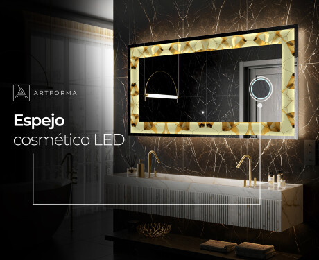 Espejo con luz decorativos pared - Glow Geometry #6