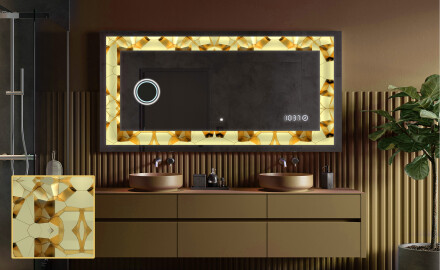 Espejo con luz decorativos pared - Glow Geometry