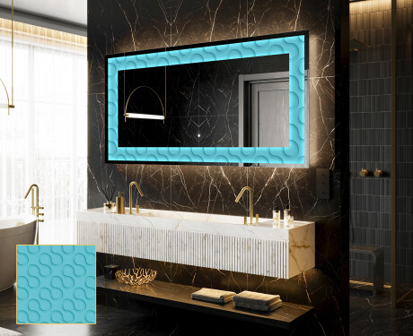 Espejo con luz decorativos pared - Divergent Lines