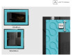 Espejo con luz decorativos pared - Divergent Lines #2