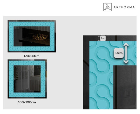 Espejo con luz decorativos pared - Divergent Lines #2