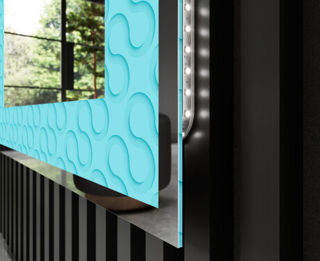 Espejo con luz decorativos pared - Divergent Lines #3