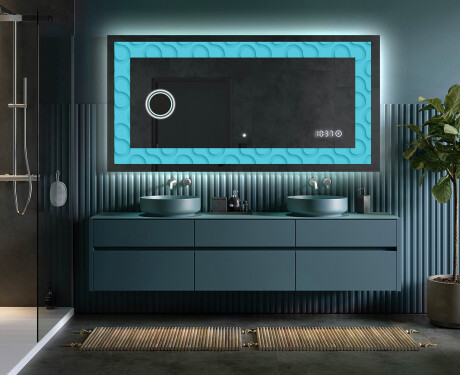 Espejo con luz decorativos pared - Divergent Lines #5