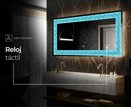 Espejo con luz decorativos pared - Divergent Lines #8