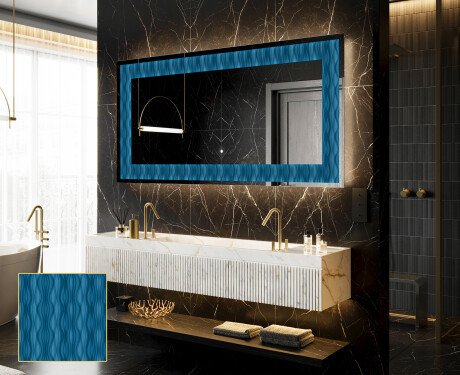 Espejo con luz decorativos pared - Whirling Lines