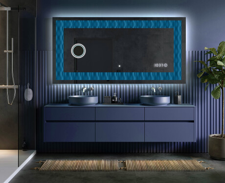 Espejo con luz decorativos pared - Whirling Lines #5