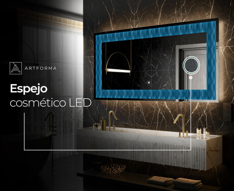 Espejo con luz decorativos pared - Whirling Lines #6