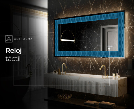 Espejo con luz decorativos pared - Whirling Lines #8