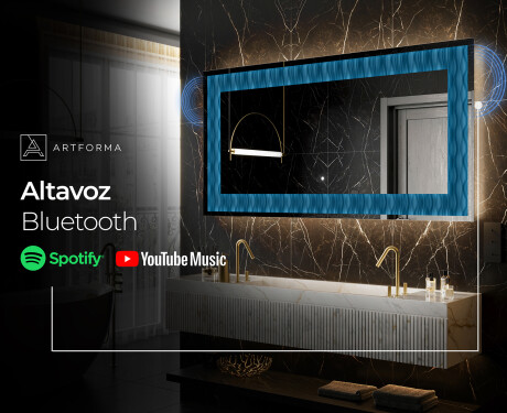 Espejo con luz decorativos pared - Whirling Lines #9