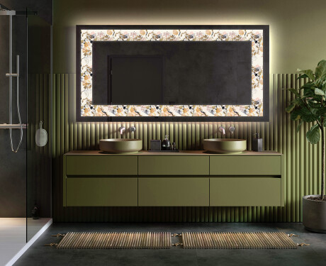 Espejo con luz decorativos pared - Floral Reflections #5