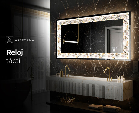 Espejo con luz decorativos pared - Floral Reflections #6