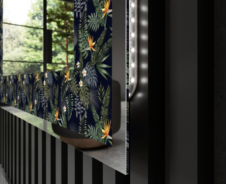 Espejo con luz decorativos pared - Vintage Leaves #3