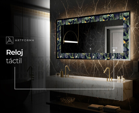 Espejo con luz decorativos pared - Vintage Leaves #6