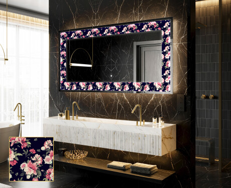 Espejo con luz decorativos pared - Floral Layouts