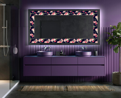 Espejo con luz decorativos pared - Floral Layouts #5