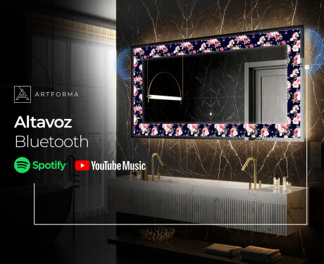 Espejo con luz decorativos pared - Floral Layouts #7