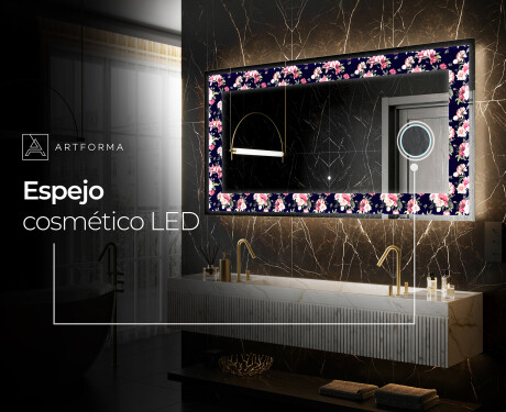 Espejo con luz decorativos pared - Floral Layouts #9