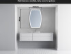 Espejo de baño LED de forma irregular M222 #4