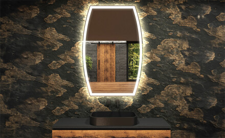 Espejo de baño LED de forma irregular M222