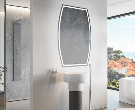Espejo de baño LED de forma irregular M223