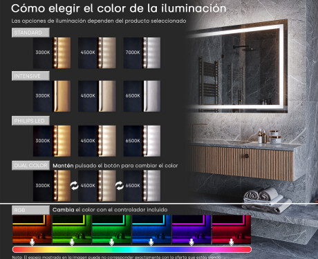 Espejo de baño LED de forma irregular M223 #9