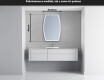 Espejo de baño LED de forma irregular M223 #4
