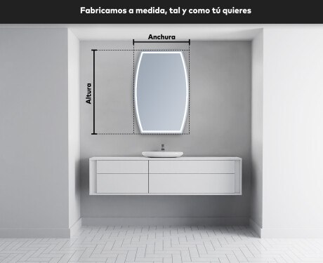 Espejo de baño LED de forma irregular M223 #4