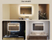 Espejo de baño con luz LED incorporada 100x70cm con Dual color, Interruptor táctil, Estera de calefacción, Altavoz bluetooth - L141 #2