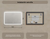 Espejo de baño con luz LED incorporada 100x70cm con Dual color, Interruptor táctil, Estera de calefacción, Altavoz bluetooth - L141 #8
