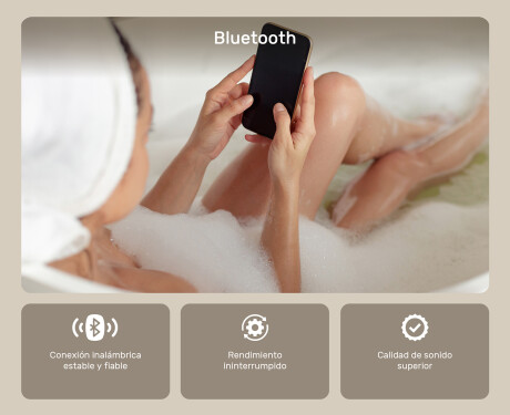Espejo de baño con luz LED incorporada 100x70cm con Dual color, Interruptor táctil, Estera de calefacción, Altavoz bluetooth - L141 #10