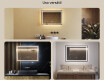 Espejo de baño con luz LED incorporada 70x50cm con Dual color, Interruptor táctil, Estera de calefacción - L49 #2