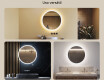 Espejo redondo de baño con iluminación LED 80 cm con Dual color, Interruptor táctil #2