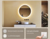 Espejo redondo de baño con iluminación LED 80 cm con Dual color, Interruptor táctil #4