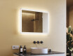 Espejo rectangular de baño con iluminación LED 80x60 cm con Dual color, Interruptor táctil