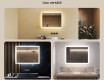 Espejo rectangular de baño con iluminación LED 80x60 cm con Dual color, Interruptor táctil #2