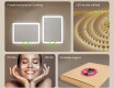 Espejo rectangular de baño con iluminación LED 80x60 cm con Dual color, Interruptor táctil #5