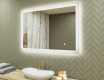 Espejo rectangular de baño con iluminación LED 100x70 cm con Dual color, Interruptor táctil