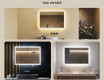 Espejo rectangular de baño con iluminación LED 100x70 cm con Dual color, Interruptor táctil #2