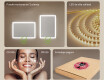 Espejo rectangular de baño con iluminación LED 100x70 cm con Dual color, Interruptor táctil #5
