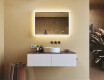 Espejo rectangular de baño con iluminación LED 100x70 cm con Dual color, Interruptor táctil #8