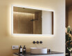 Espejo de baño rectangular con iluminación LED 120x70 cm con Dual color, Interruptor táctil