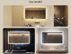Espejo de baño rectangular con iluminación LED 120x70 cm con Dual color, Interruptor táctil #2