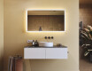 Espejo de baño rectangular con iluminación LED 120x70 cm con Dual color, Interruptor táctil #8